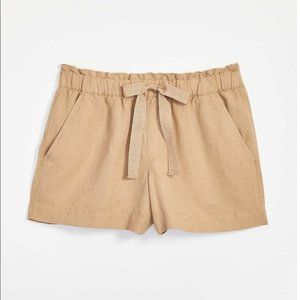 LOFT Linen Blend Drawstring Shorts